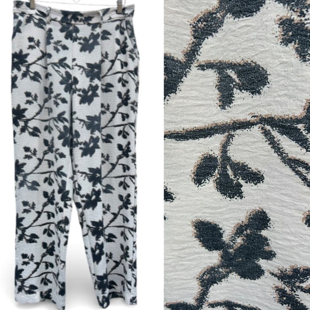 Jules & Leopold floral pleated trouser pants L